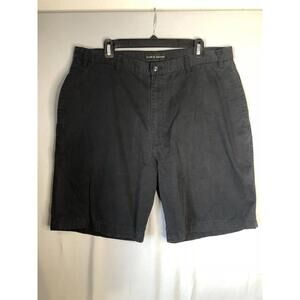 Croft & Barrow 100% Cotton Pleated Black Golf Chino Shorts Mens Size 38
